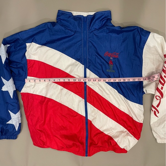 VTG Atlanta Olympics 1996 windbreaker Jacket Coca Cola - Team USA RARE July 4th - Picture 15 of 16